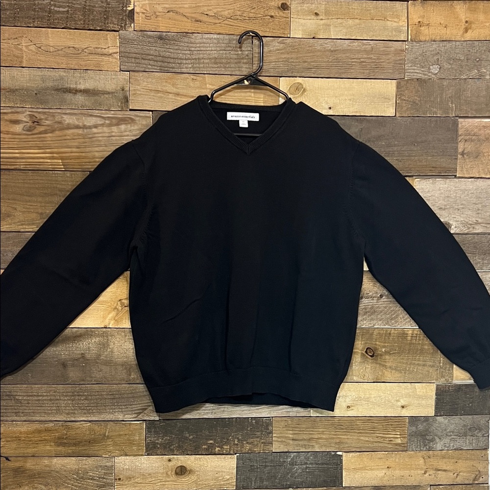 Amazon Essentials Men's Black V-Neck Sweater XXL